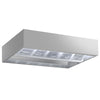 Okap indukcyjny sufitowy – 2800 mm – bez silnika – z filtrami