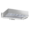 Okap indukcyjny sufitowy – 3000 mm – bez silnika – z filtrami