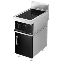 Kuchenka indukcyjna - 7kW - 2 pola grzewcze - na podstawie