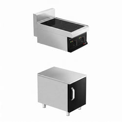 Kuchenka indukcyjna - 7kW - 2 pola grzewcze - na podstawie