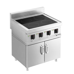 Kuchnia indukcyjna - 14kW - 4 pola grzewcze - na podstawie z 2 drzwiami