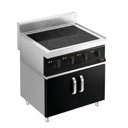 Kuchnia indukcyjna - 14kW - 4 pola grzewcze - na podstawie z 2 drzwiami