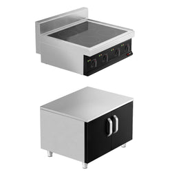 Kuchnia indukcyjna - 14kW - 4 pola grzewcze - na podstawie z 2 drzwiami
