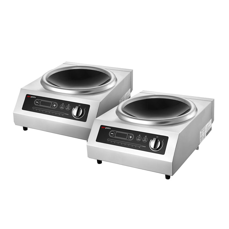 (2 szt.) Wok indukcyjny - 3,5kW - 1 pole - Ø460mm - z patelnią wok w komplecie