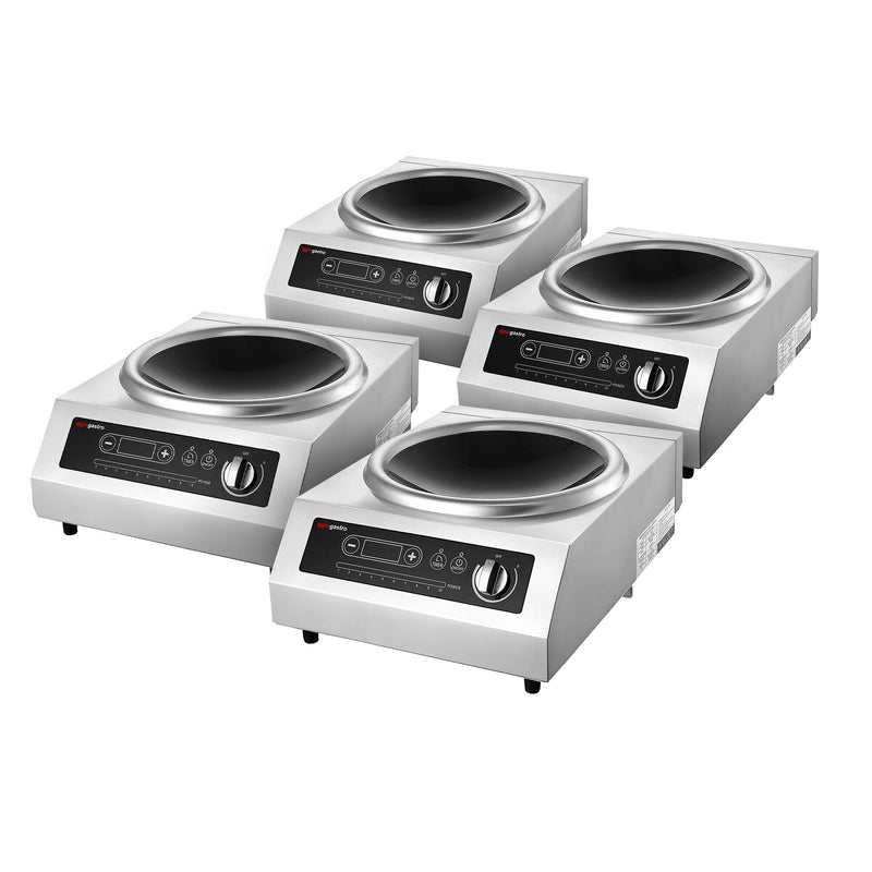 (4 szt.) Wok indukcyjny - 3,5kW - 1 pole - Ø460mm - z patelnią wok w komplecie