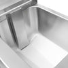 Frytownica indukcyjna dwukomorowa nastolna - 8+8L - 7kW - z kranem spustowym