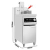 Frytownica indukcyjna jednokomorowa wolnostojąca na szafce - 30L - 10kW - z automatycznym podnoszeniem kosza