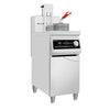 Frytownica indukcyjna jednokomorowa wolnostojąca na szafce - 30L - 10kW - z automatycznym podnoszeniem kosza
