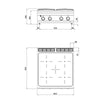 Kuchnia ceramiczna - 16kW - 4 pola grzewcze