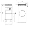 Induction wok - 5kW - 1 cooking zone - Ø 300mm