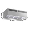 Okap indukcyjny skrzyniowy – 2000 mm – bez silnika – z filtrami
