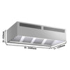 Okap indukcyjny skrzyniowy – 2400 mm – bez silnika – z filtrami