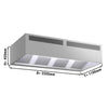Okap indukcyjny skrzyniowy – 2500 mm – bez silnika – z filtrami
