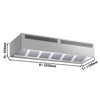 Okap indukcyjny skrzyniowy – 3200 mm – bez silnika – z filtrami