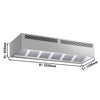 Okap indukcyjny skrzyniowy – 3200 mm – bez silnika – z filtrami