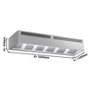 Okap skrzyniowy indukcyjny – 3600 mm – bez silnika – z filtrami