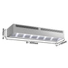 Okap skrzyniowy indukcyjny – 4000 mm – bez silnika – z filtrami
