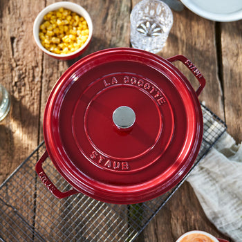STAUB | LA COCOTTE - Cocotte - Ø 240mm - Żeliwo - Bordowy - Prime Gastro