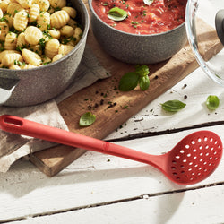 BALLARINI | ROSSO - Łyżka cedzakowa - 310mm - Silikonowa - Czerwona