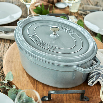 STAUB | LA COCOTTE - Cocotte - owalna - 330mm - żeliwo - kolor grafitowo-szary - Prime Gastro