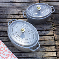 STAUB | LA COCOTTE - Cocotte - owalna - 290mm - żeliwo - kolor grafitowo - szary