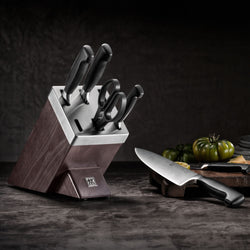 ZWILLING | VIER STERNE SharpBlock – Samoostrzący blok na noże – 7 elementów – brązowy