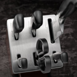 ZWILLING | VIER STERNE SharpBlock – Samoostrzący blok na noże – 7 elementów – brązowy