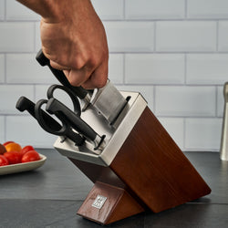 ZWILLING | VIER STERNE SharpBlock – Samoostrzący blok na noże – 7 elementów – brązowy