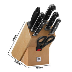 ZWILLING | PROFESSIONAL S – zestaw noży w blokach – 8 sztuk – naturalny