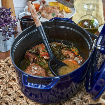 STAUB | LA COCOTTE - Cocotte - owalna - 310mm - Żeliwo - ciemnoniebieska - Prime Gastro