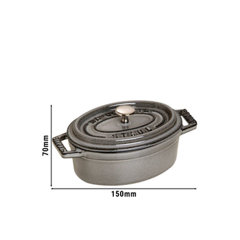 STAUB | LA COCOTTE - Mini Cocotte - Ø 110mm - Żeliwo - Grafitowy szary - Prime Gastro