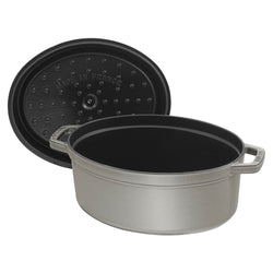 STAUB | LA COCOTTE - Cocotte - owalna - 370mm - Żeliwo - Grafitowy szary