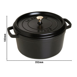 STAUB | LA COCOTTE - Cocotte - Ø 280mm - Żeliwo - Czarny
