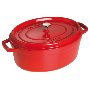 STAUB | LA COCOTTE - Cocotte - owalna - 330mm - żeliwo - wiśniowa czerwona - Prime Gastro