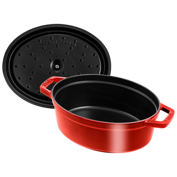 STAUB | LA COCOTTE - Cocotte - owalna - 290mm - żeliwo - wiśniowa czerwona - Prime Gastro