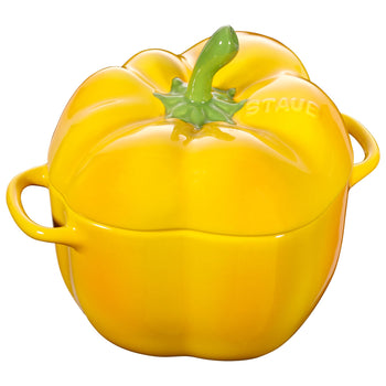 STAUB | CERAMIQUE - Cocotte - Forma do papryki - 0,45 litra - Ceramika - Kolor żółty - Prime Gastro