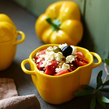 STAUB | CERAMIQUE - Cocotte - Forma do papryki - 0,45 litra - Ceramika - Kolor żółty - Prime Gastro