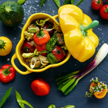 STAUB | CERAMIQUE - Cocotte - Forma do papryki - 0,45 litra - Ceramika - Kolor żółty - Prime Gastro