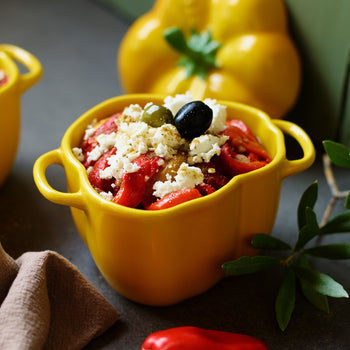 STAUB | CERAMIQUE - Cocotte - Forma do papryki - 0,45 litra - Ceramika - Kolor żółty - Prime Gastro