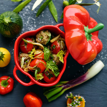 STAUB | CERAMIQUE - Cocotte - Kształt Papryka - Ø 110mm - Ceramika - Pomarańczowo-czerwony - Prime Gastro