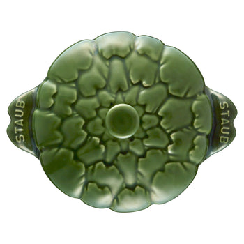 STAUB | CERAMIQUE - Cocotte- Kształt karczocha - Ø 130mm - ceramika - kolor bazyliowa zieleń - Prime Gastro