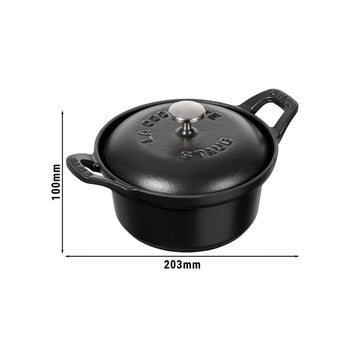 STAUB | SPECIALITIES - La Coquette - Ø 120mm - Żeliwo - Czarne - Prime Gastro