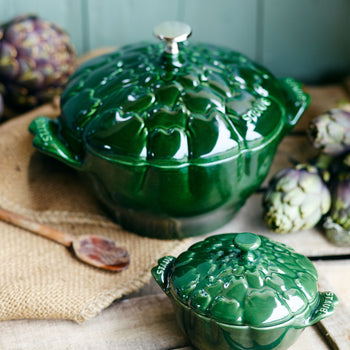 STAUB | LA COCOTTE - Cocotte - Karczoch - 220mm - Żeliwo - Bazyliowa zieleń - Prime Gastro