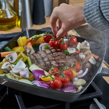 STAUB | PATELNIE GRILLOWE - American Grill - 260x260mm - żeliwo - grafitowo-szary - Prime Gastro