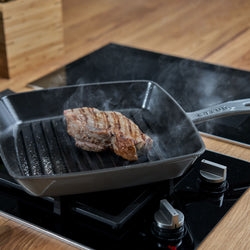 STAUB | PATELNIE GRILLOWE - American Grill - 260x260mm - żeliwo - grafitowo - szary