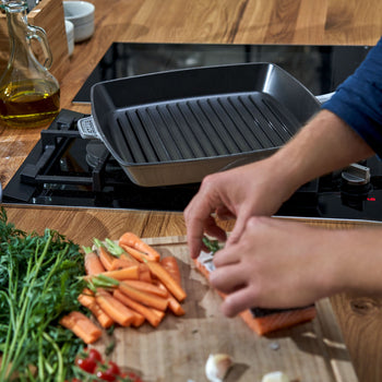 STAUB | PATELNIE GRILLOWE - American Grill - 300x300mm - Żeliwo - Grafitowy szary - Prime Gastro