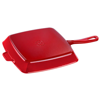 STAUB | PATELNIE GRILLOWE - American Grill - 260x260mm - Żeliwo - Wiśniowa czerwień - Prime Gastro