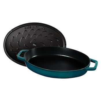 STAUB | SPECIALITIES - Forma do zapiekania z pokrywką - owalna - 330mm - żeliwna - La-Mer - Prime Gastro