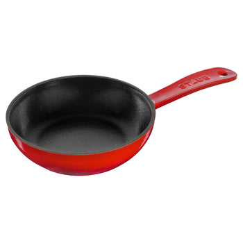 STAUB | PATELNIA - Patelnia do smażenia - Ø 160mm - Żeliwna - Wiśniowa czerwień | Okrągła - Prime Gastro