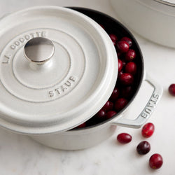 STAUB | LA COCOTTE - Cocotte - Ø 240mm - Żeliwo - Biała trufla